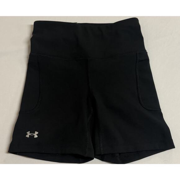 Under Armour Heat Gear women’s Shorts Size XS 3" Inseam Volleyball Black NWT - Picture 1 of 9